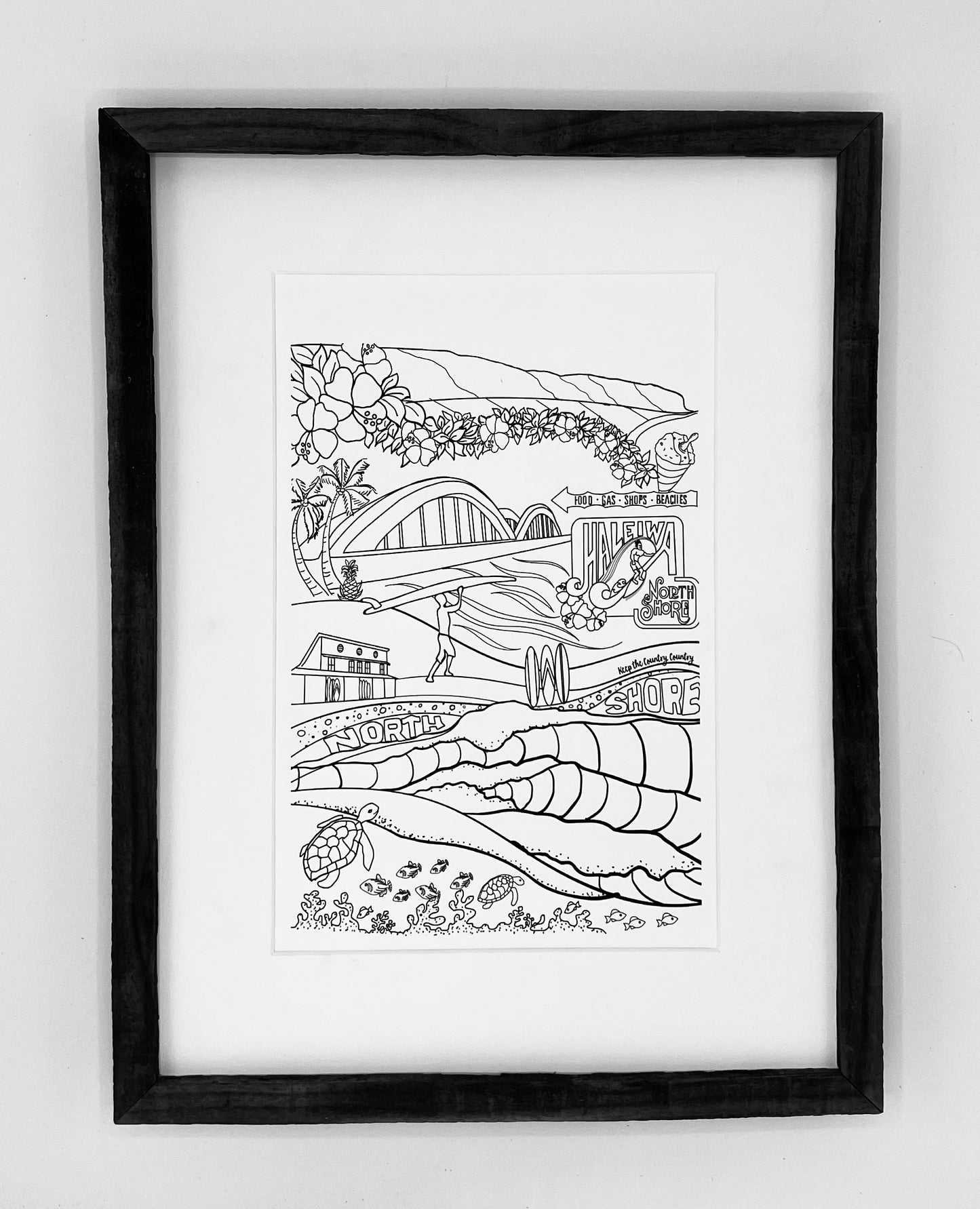 Prints - Haleiwa. (7.5 x 11.5 )