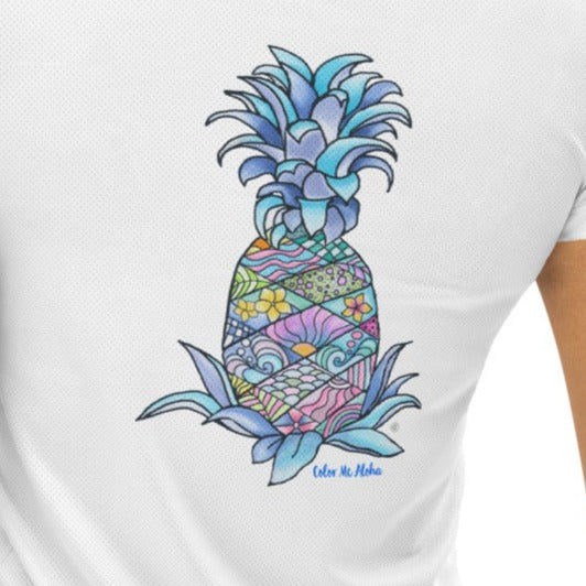 T- Shirt Blue Pineapple - Women's Athletic T-shirt